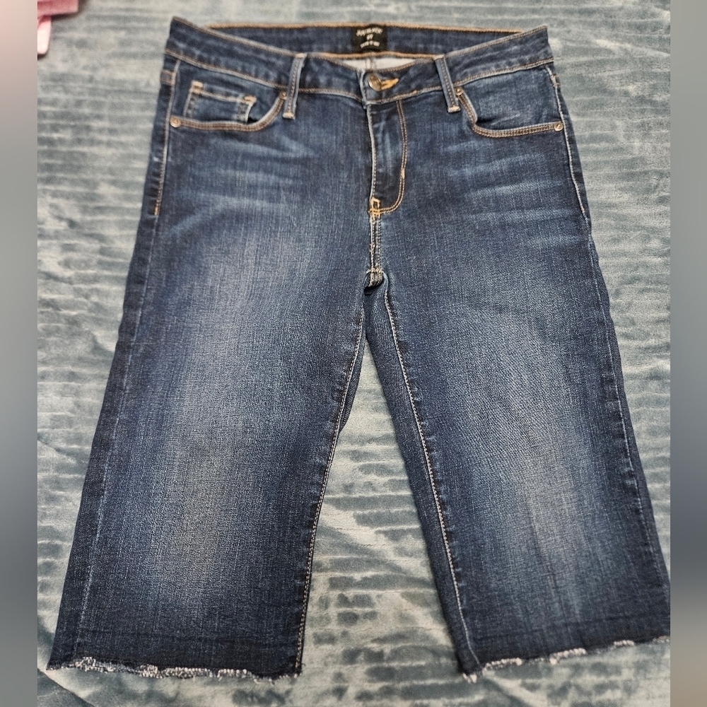Justblack Dark Wash Womens Bermuda Style Shorts!